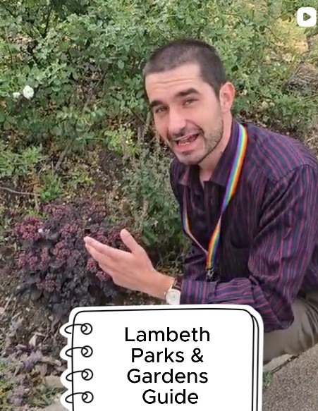 Matt Wilcock presenting the Lambeth Parks Guide